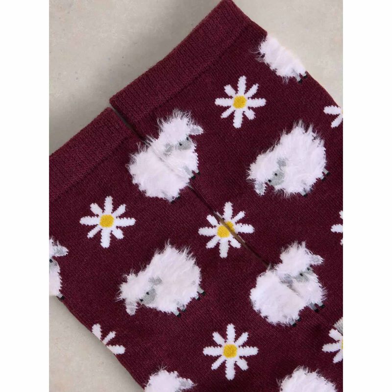 White Stuff Fluffy Sheep Ankle Socks image number 1